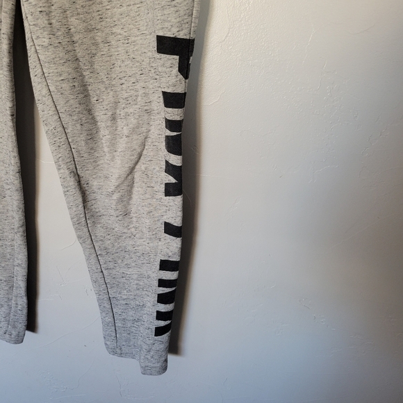 PINK VS Victoria's Secret Grey Joggers Sweatpants Lace Up Front Logo Pockets XS - Picture 3 of 5